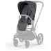 Cybex e-Priam Dream Grey Simply Flowers Chrome black frame Pastaigu Ratiņi