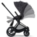 Cybex e-Priam Dream Grey Simply Flowers Chrome brown frame Детская Коляска 2 в 1