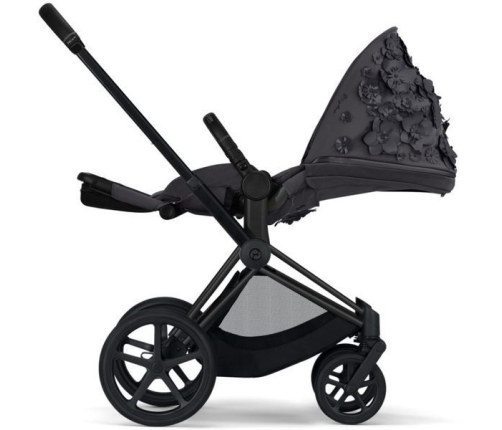 Cybex e-Priam Dream Grey Simply Flowers Chrome brown frame Bērnu Ratiņi 2in1