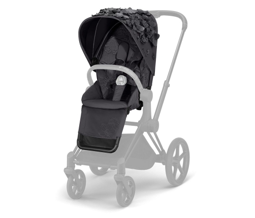 Cybex e-Priam Dream Grey Simply Flowers Chrome brown frame Детская Коляска 2 в 1