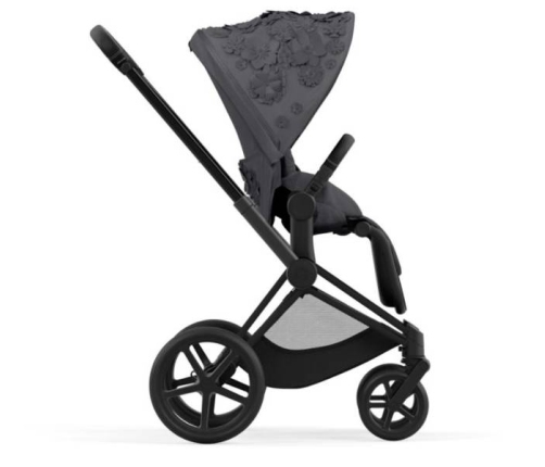 Cybex e-Priam Dream Grey Simply Flowers Matt black frame Прогулочная Коляска