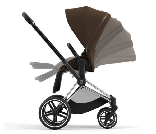 Cybex e-Priam Khaki Brown Chrome black frame Bērnu Ratiņi 4in1