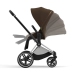 Cybex e-Priam Khaki Brown Chrome black frame Bērnu Ratiņi 4in1