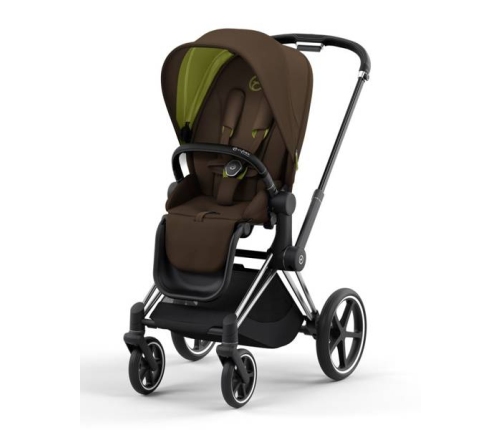 Cybex e-Priam Khaki Brown Chrome black frame Bērnu Ratiņi 4in1