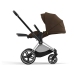 Cybex e-Priam Khaki Brown Chrome black frame Bērnu Ratiņi 4in1