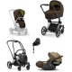 Cybex e-Priam Khaki Brown Chrome black frame Bērnu Ratiņi 4in1