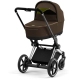 Cybex e-Priam Khaki Brown Chrome black frame Kulbu Rati