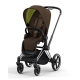 Cybex e-Priam Khaki Brown Chrome black frame Pastaigu Ratiņi