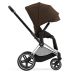 Cybex e-Priam Khaki Brown Chrome black frame Pastaigu Ratiņi