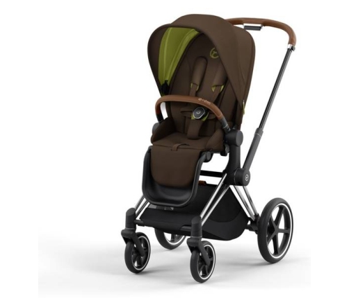 Cybex e-Priam Khaki Brown Chrome brown frame Детская Коляска 4 в 1