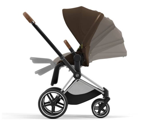 Cybex e-Priam Khaki Brown Chrome brown frame Bērnu Ratiņi 4in1