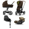 Cybex e-Priam Khaki Brown Chrome brown frame Детская Коляска 4 в 1