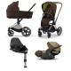 Cybex e-Priam Khaki Brown Chrome brown frame Bērnu Ratiņi 4in1