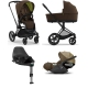 Cybex e-Priam Khaki Brown Matt black frame Детская Коляска 4 в 1