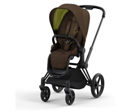 Cybex e-Priam Khaki Brown Matt black frame Pastaigu Ratiņi