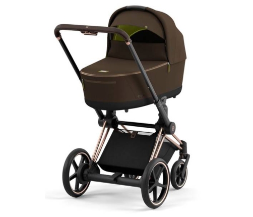 Cybex e-Priam Khaki Brown Rosegold frame Детская Коляска 4 в 1