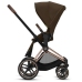 Cybex e-Priam Khaki Brown Rosegold frame Bērnu Ratiņi 4in1