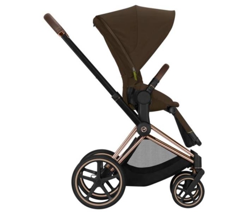 Cybex e-Priam Khaki Brown Rosegold frame Детская Коляска 4 в 1