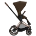 Cybex e-Priam Khaki Brown Rosegold frame Bērnu Ratiņi 4in1