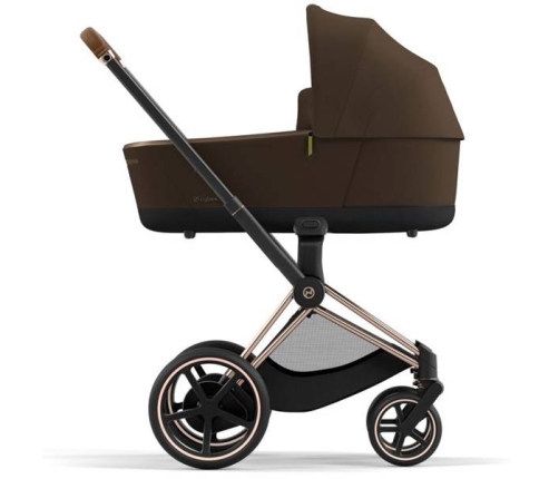 Cybex e-Priam Khaki Brown Rosegold frame Коляска с Люлькой