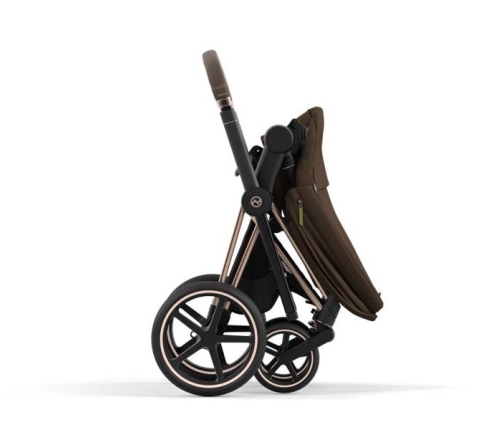 Cybex e-Priam Khaki Brown Rosegold frame Pastaigu Ratiņi