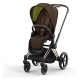 Cybex e-Priam Khaki Brown Rosegold frame Pastaigu Ratiņi