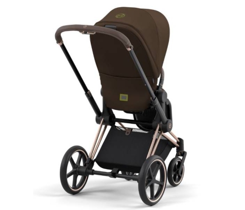 Cybex e-Priam Khaki Brown Rosegold frame Прогулочная Коляска