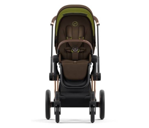 Cybex e-Priam Khaki Brown Rosegold frame Pastaigu Ratiņi