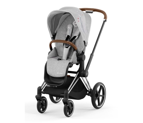 Cybex e-Priam Koi Crystallized Chrome brown frame Прогулочная Коляска