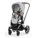 Cybex e-Priam Koi Crystallized Chrome brown frame Pastaigu Ratiņi