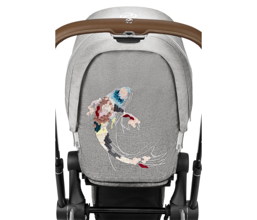 Cybex e-Priam Koi Crystallized Chrome brown frame Прогулочная Коляска