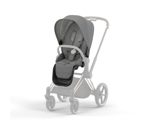 Cybex e-Priam Manhattan Grey Plus Rosegold frame Детская Коляска 4 в 1