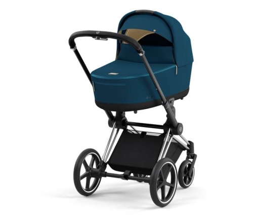 Cybex e-Priam Mountain Blue Chrome black frame Детская Коляска 4 в 1