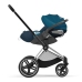 Cybex e-Priam Mountain Blue Chrome black frame Детская Коляска 4 в 1