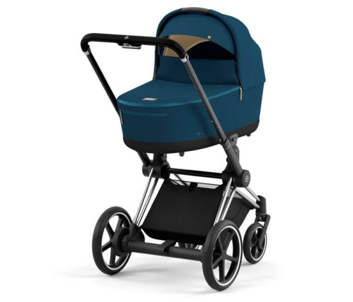 Cybex e-Priam Mountain Blue Chrome black frame Коляска с Люлькой