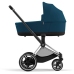 Cybex e-Priam Mountain Blue Chrome black frame Коляска с Люлькой