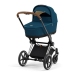 Cybex e-Priam Mountain Blue Chrome brown frame Детская Коляска 4 в 1