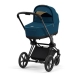 Cybex e-Priam Mountain Blue Matt black frame Bērnu Ratiņi 4in1