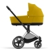 Cybex e-Priam Mustard Yellow Chrome black frame Bērnu Ratiņi 4in1