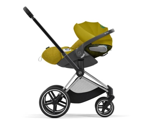 Cybex e-Priam Mustard Yellow Chrome black frame Bērnu Ratiņi 4in1