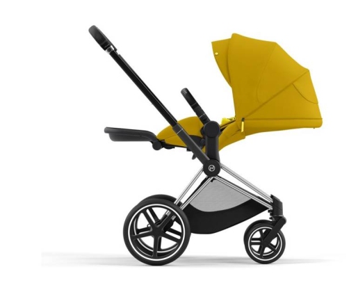 Cybex e-Priam Mustard Yellow Chrome black frame Pastaigu Ratiņi