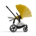 Cybex e-Priam Mustard Yellow Chrome black frame Pastaigu Ratiņi