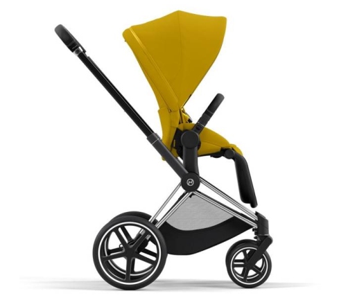 Cybex e-Priam Mustard Yellow Chrome black frame Pastaigu Ratiņi