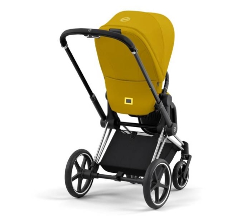 Cybex e-Priam Mustard Yellow Chrome black frame Pastaigu Ratiņi