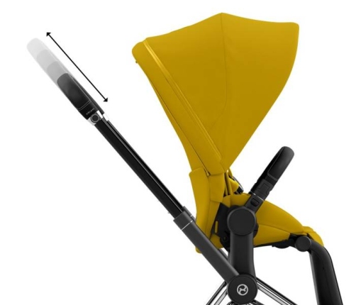 Cybex e-Priam Mustard Yellow Chrome black frame Pastaigu Ratiņi