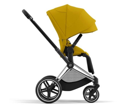 Cybex e-Priam Mustard Yellow Chrome black frame Pastaigu Ratiņi