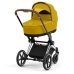 Cybex e-Priam Mustard Yellow Chrome brown frame Bērnu Ratiņi 4in1