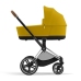 Cybex e-Priam Mustard Yellow Chrome brown frame Bērnu Ratiņi 4in1