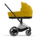 Cybex e-Priam Mustard Yellow Chrome brown frame Коляска с Люлькой