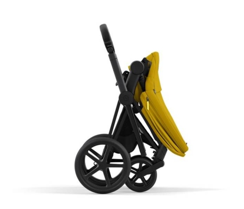 Cybex e-Priam Mustard Yellow Chrome brown frame Прогулочная Коляска